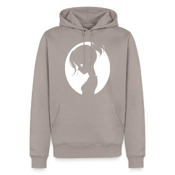 Batcave Girl Dark Fairytale Goth Occult Women Got - Sweat à capuche Premium bio Homme - taupe - Devant - Nico (187cm)