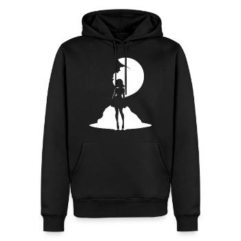 Batcave Girl Dark Fairytale Goth Occult Women Got - Sweat à capuche Premium bio Homme - noir - Devant - Nico (187cm)