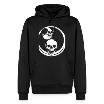 Horror Skull Skull Art Skull Gothic Heavy Metal - Men’s Premium Organic Hoodie - black - Front - Nico (187cm)