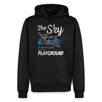 Pilote Le ciel n’est pas ma limite - Sweat à capuche Premium bio Homme - noir - Devant - Nico (187cm)