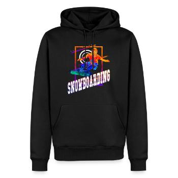 Snowboard Snowboarding Snowboarder Freestyle Stunt - Männer Premium Bio Hoodie - Schwarz - Vorne - Nico (187cm)