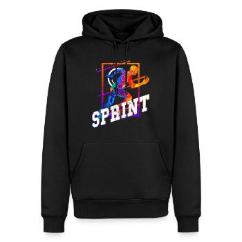 Sprint, Sprinter, Sprint, Athletics, Running - Men’s Premium Organic Hoodie - black - Front - Nico (187cm)