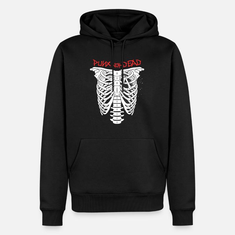 Punx n’est pas mort - Sweat à capuche Premium bio Homme - noir