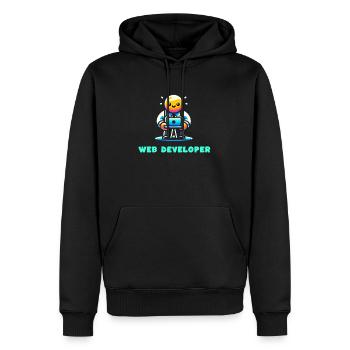 Webentwickler Beruf Beruf Karriere - Männer Premium Bio Hoodie - Schwarz - Vorne - Nico (187cm)