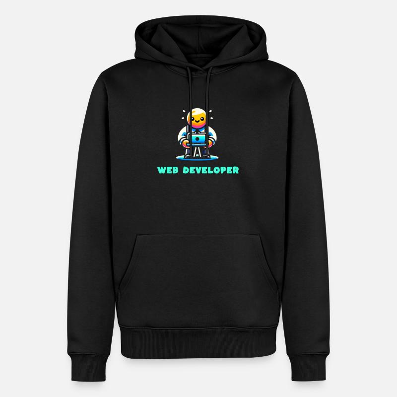 Webentwickler Beruf Beruf Karriere - Männer Premium Bio Hoodie - Schwarz