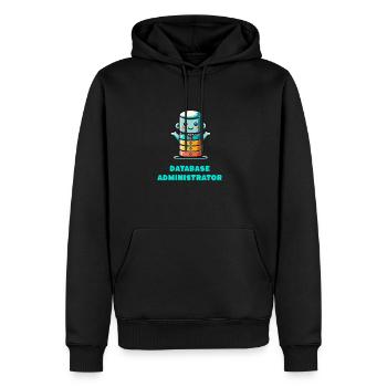 base de données administrer profession emploi carrière - Sweat à capuche Premium bio Homme - noir - Devant - Nico (187cm)