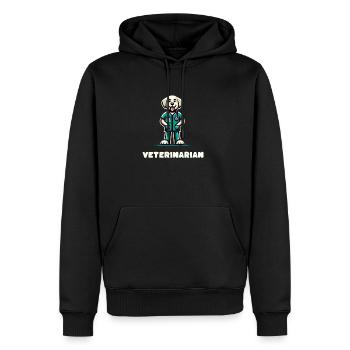 Carrière professionnelle vétérinaire - Sweat à capuche Premium bio Homme - noir - Devant - Nico (187cm)