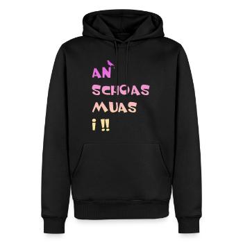 An Scheiss muas i. An Schoas muas i - Männer Premium Bio Hoodie - Schwarz - Vorne - Nico (187cm)