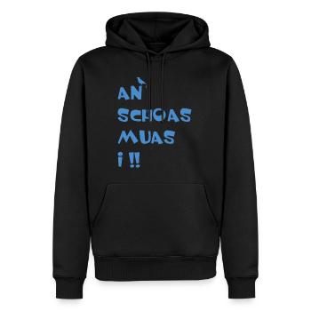 An Schoas muas i, Bayern, Spruch, Rebell - Männer Premium Bio Hoodie - Schwarz - Vorne - Nico (187cm)