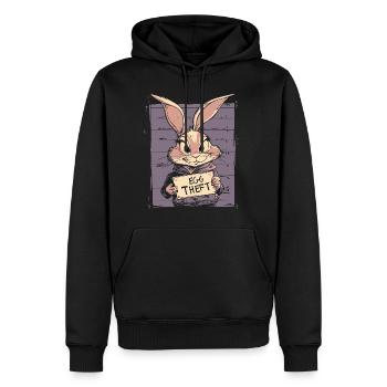 Hase Eierdieb Osterhase Mugshot Polizeifoto Ostern - Männer Premium Bio Hoodie - Schwarz - Vorne - Nico (187cm)