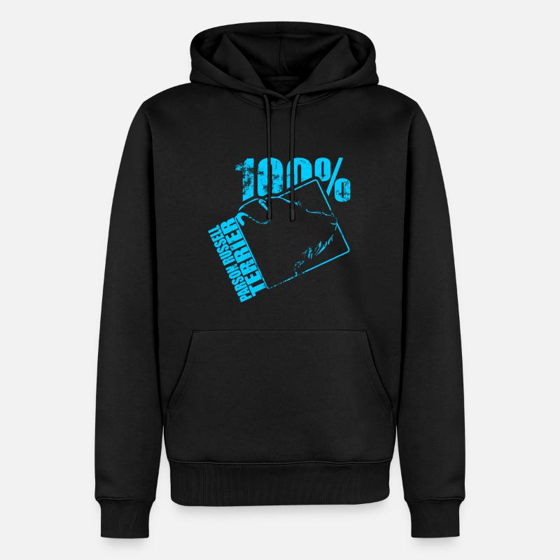 100 TERRIER PASTEUR RUSSELL - Sweat à capuche Premium bio Homme - noir