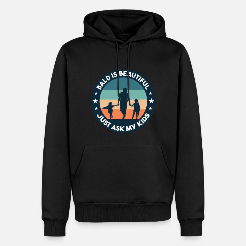 chauve est beau - Sweat à capuche Premium bio Homme - noir