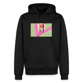 Linie & Kreise - Männer Premium Bio Hoodie - Schwarz - Vorne - Nico (187cm)