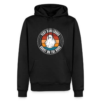 Fantôme sur la route - Sweat à capuche Premium bio Homme - noir - Devant - Nico (187cm)