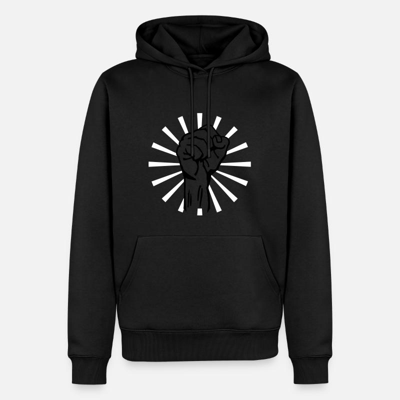 fist 2c rays - Sweat à capuche Premium bio Homme - noir