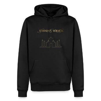 Ramadan Mubarak Golden Mosque - Männer Premium Bio Hoodie - Schwarz - Vorne - Nico (187cm)