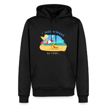 I just wanted to relax - Men’s Premium Organic Hoodie - black - Front - Nico (187cm)