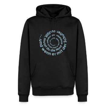 Reiter Allemand - Sweat à capuche Premium bio Homme - noir - Devant - Nico (187cm)