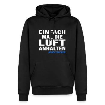 apnoetaucher apnoe tauchen oxygen - Männer Premium Bio Hoodie - Schwarz - Vorne - Nico (187cm)