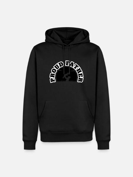 Proud Daddy Daughter Kid Black - Men’s Premium Organic Hoodie - black