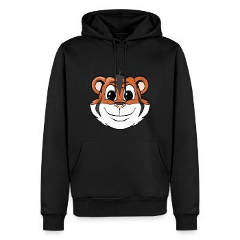 Süßer Cartoon Tiger - Männer Premium Bio Hoodie - Schwarz - Vorne - Nico (187cm)