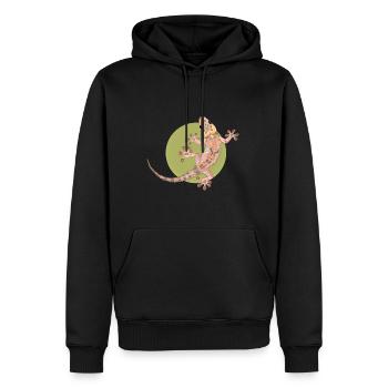 gecko - Men’s Premium Organic Hoodie - black - Front - Nico (187cm)