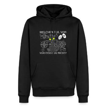 Welchen Teil von verstehst du nicht Ingenieur - Männer Premium Bio Hoodie - Schwarz - Vorne - Nico (187cm)