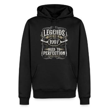 Né en 1997 Legends Cadeau d’anniversaire - Sweat à capuche Premium bio Homme - noir - Devant - Nico (187cm)