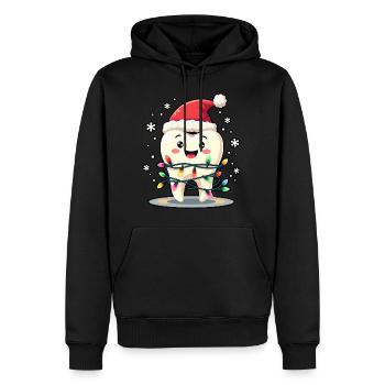 Zähne Weihnachten Zahnarzt Geschenk - Männer Premium Bio Hoodie - Schwarz - Vorne - Nico (187cm)