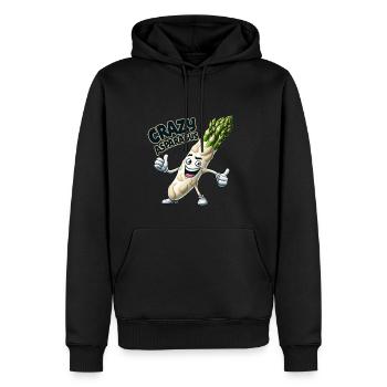 Légumes fous : Asperges Bodybuilder Pro Pouces en l’air - Sweat à capuche Premium bio Homme - noir - Devant - Nico (187cm)