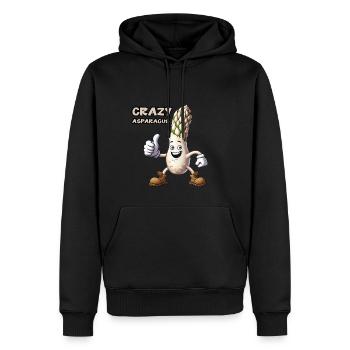 Légumes fous : Asperges Bodybuilder Pro Pouces en l’air - Sweat à capuche Premium bio Homme - noir - Devant - Nico (187cm)