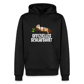 T-shirt de nuit officiel Meerkat - Sweat à capuche Premium bio Homme - noir - Devant - Nico (187cm)