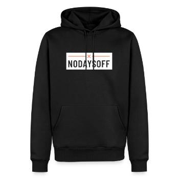 Logo 3 - Männer Premium Bio Hoodie - Schwarz - Vorne - Nico (187cm)