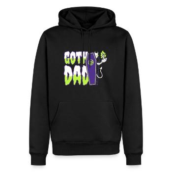 Papa gothique - Sweat à capuche Premium bio Homme - noir - Devant - Nico (187cm)