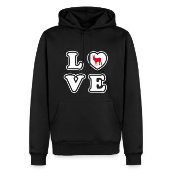baudet - Sweat à capuche Premium bio Homme - noir - Devant - Nico (187cm)