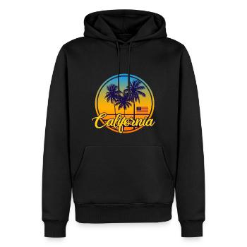 Californie, CA, États-Unis, Amérique - Sweat à capuche Premium bio Homme - noir - Devant - Nico (187cm)