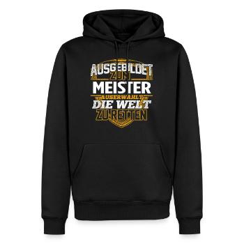 MEISTER - Der Auserwählte - Männer Premium Bio Hoodie - Schwarz - Vorne - Nico (187cm)