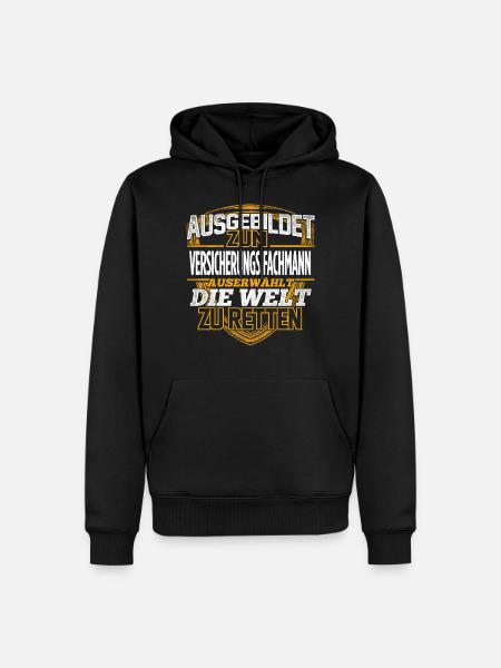 VERSICHERUNGS-FACHMANN - Der Auserwählte - Männer Premium Bio Hoodie - Schwarz
