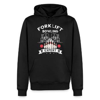 Gabelstaplerfahrer und Lagerhaus Gabestaplerfahrer - Männer Premium Bio Hoodie - Schwarz - Vorne - Nico (187cm)