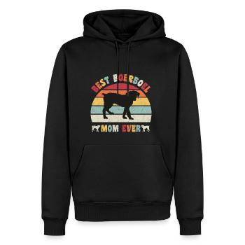 Best Boerboel mom ever dog lovers vintage retro - Männer Premium Bio Hoodie - Schwarz - Vorne - Nico (187cm)