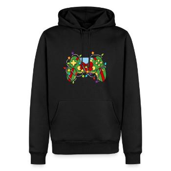 Christmas Gaming Controller - Männer Premium Bio Hoodie - Schwarz - Vorne - Nico (187cm)
