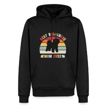 Meilleure maman bolognaise jamais amateurs de chiens vintage rétro - Sweat à capuche Premium bio Homme - noir - Devant - Nico (187cm)