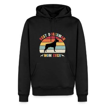 Meilleur Doberman Maman jamais amoureux des chiens vintage rétro - Sweat à capuche Premium bio Homme - noir - Devant - Nico (187cm)
