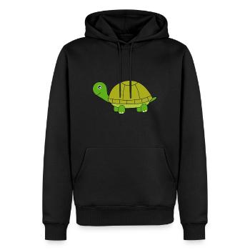Schildkröte - Männer Premium Bio Hoodie - Schwarz - Vorne - Nico (187cm)