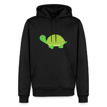 Tortue Tortues Tortue - Sweat à capuche Premium bio Homme - noir - Devant - Nico (187cm)