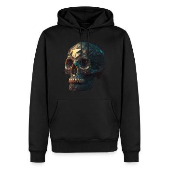 Kristallschädel Crystal Skull - Männer Premium Bio Hoodie - Schwarz - Vorne - Nico (187cm)