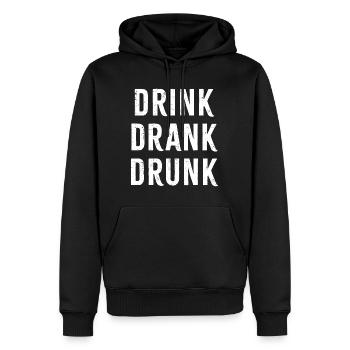 Trinken Sie getrunken - Männer Premium Bio Hoodie - Schwarz - Vorne - Nico (187cm)