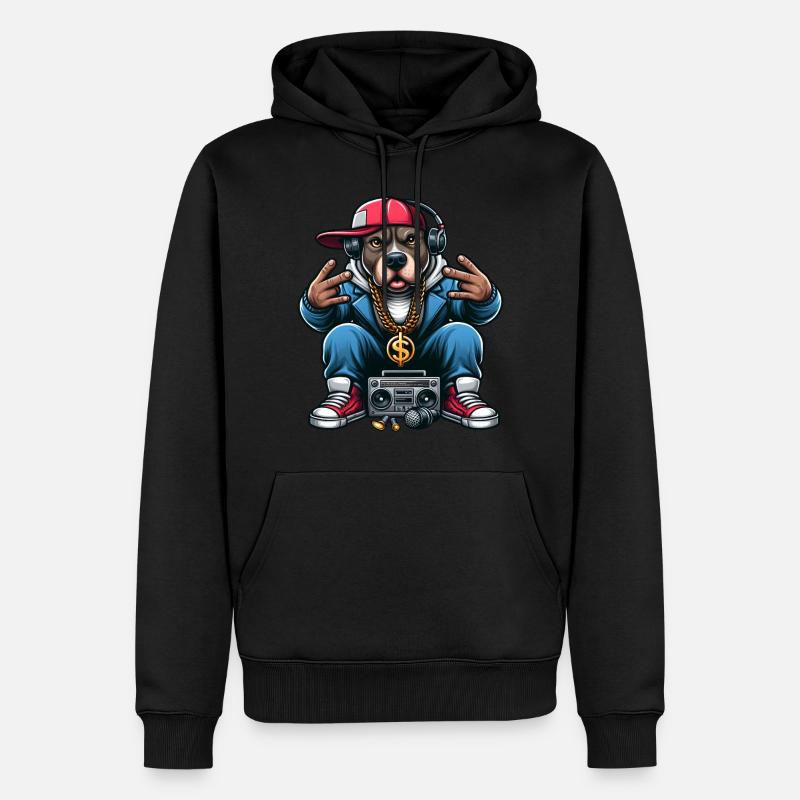 Pitbull Der DJ - Männer Premium Bio Hoodie - undefined