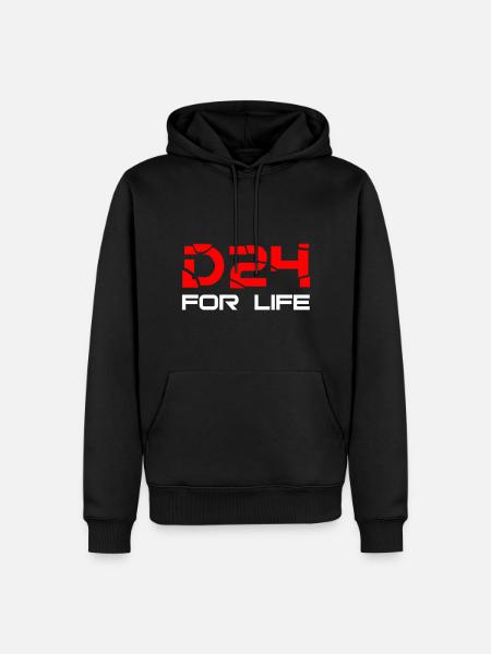 D24 FOR LIFE - Men’s Premium Organic Hoodie - black
