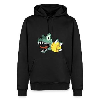 T-Rex Dinosaur Softball - Sweat à capuche Premium bio Homme - noir - Devant - Nico (187cm)